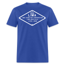 Lima Builder's Plate White Print - Unisex Classic T-Shirt - royal blue