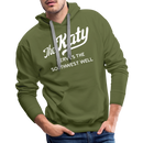 The Katy Serves the Southwest Well - Men’s Premium Hoodie - olive green