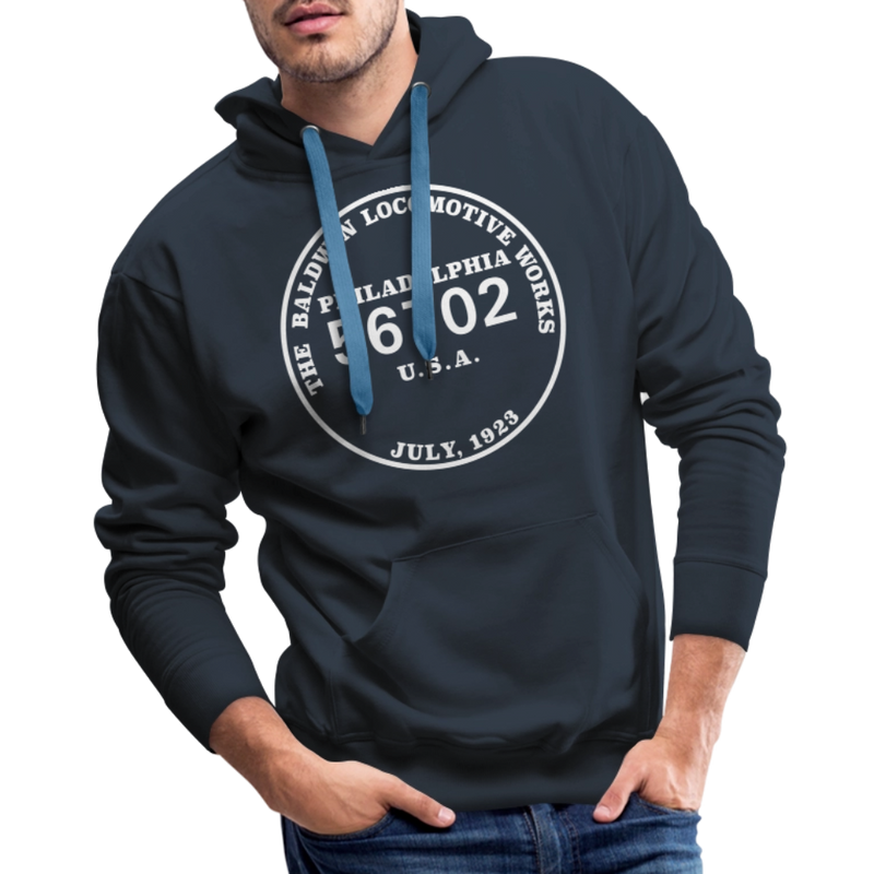 Baldwin Locomotive Works Builder's Plate - Men’s Premium Hoodie - navy