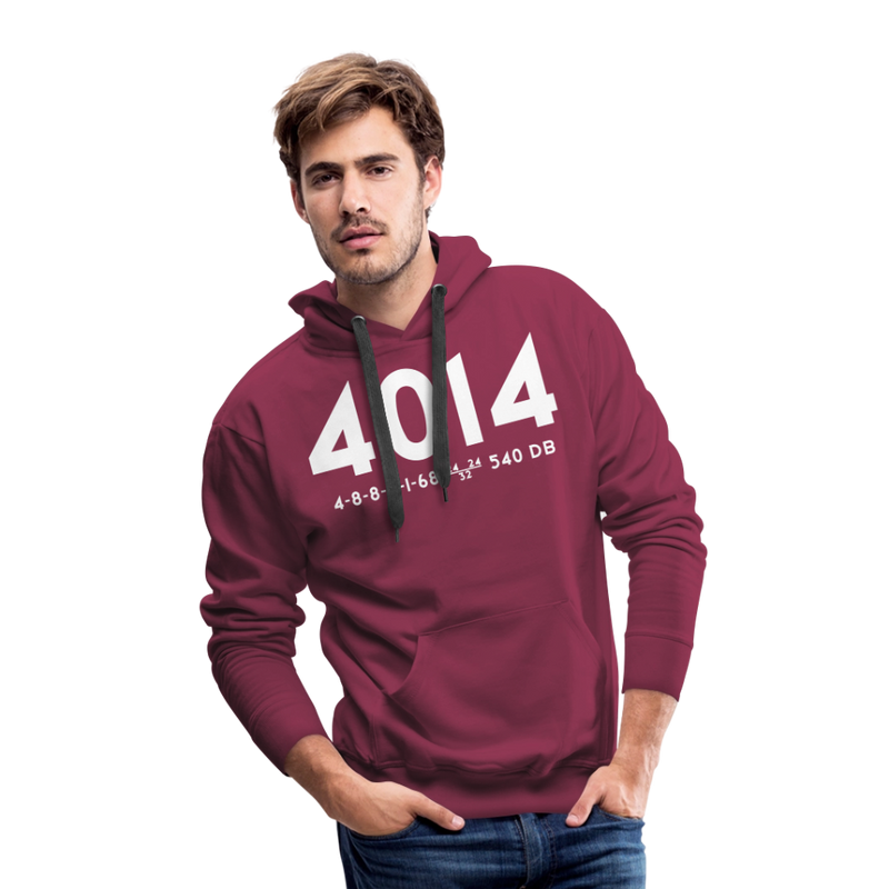 Union Pacific Big Boy 4014 Cab Info Dark - Men’s Premium Hoodie - burgundy