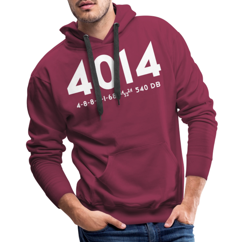 Union Pacific Big Boy 4014 Cab Info Dark - Men’s Premium Hoodie - burgundy