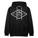 Lima Builder's Plate White Print - Men’s Premium Hoodie - black