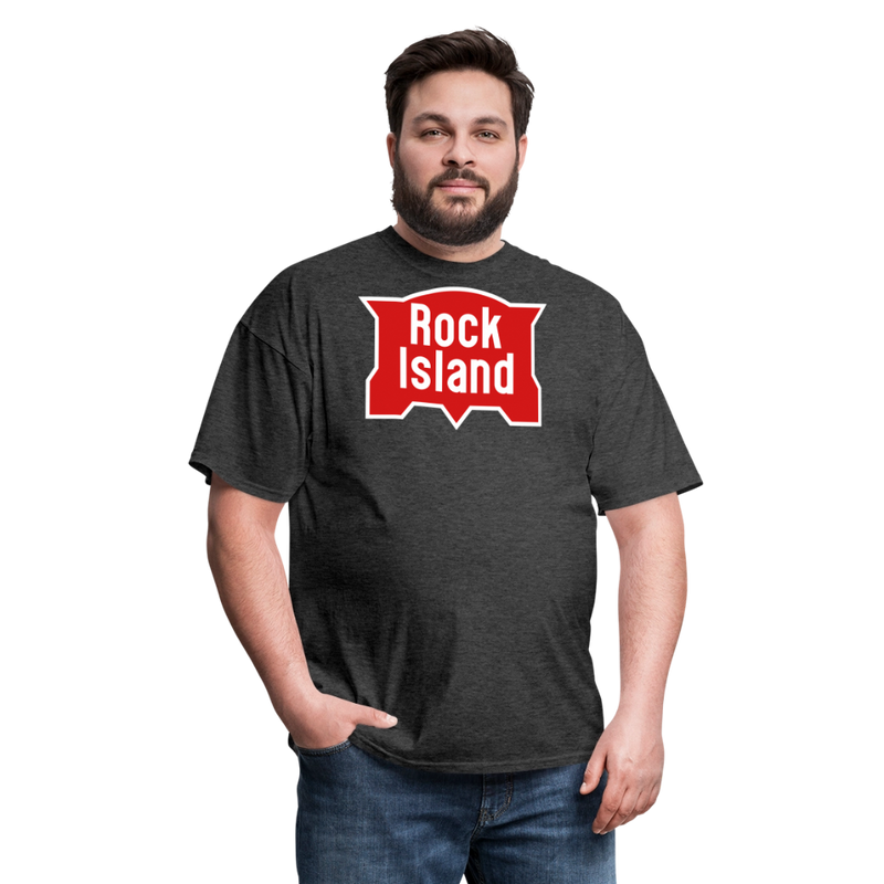 Rock Island Logo - Unisex Classic T-Shirt - heather black
