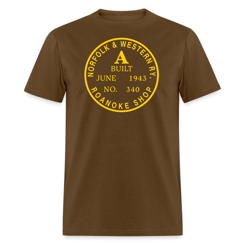 Norfolk & Western Class A Builder's Plate - Unisex Classic T-Shirt - brown