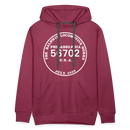 Baldwin Locomotive Works Builder's Plate - Men’s Premium Hoodie - burgundy
