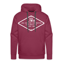 Lima Builder's Plate White Print - Men’s Premium Hoodie - burgundy