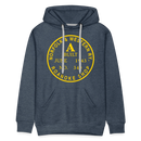 Norfolk & Western Class A Builder's Plate - Men’s Premium Hoodie - heather denim