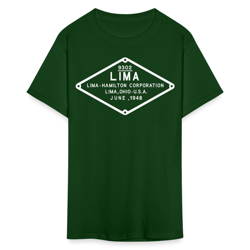 Lima Builder's Plate White Print - Unisex Classic T-Shirt - forest green