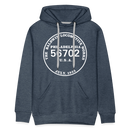 Baldwin Locomotive Works Builder's Plate - Men’s Premium Hoodie - heather denim