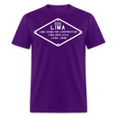Lima Builder's Plate White Print - Unisex Classic T-Shirt - purple