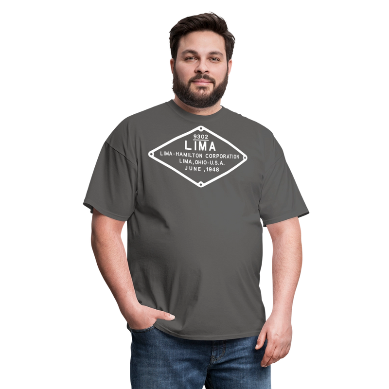 Lima Builder's Plate White Print - Unisex Classic T-Shirt - charcoal