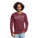 Union Pacific Big Boy Chalk Scrawl - Men's Premium Long Sleeve T-Shirt - heather burgundy