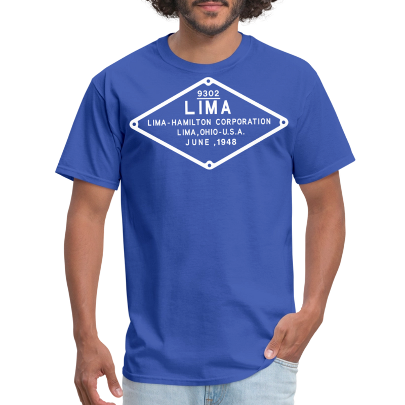 Lima Builder's Plate White Print - Unisex Classic T-Shirt - royal blue