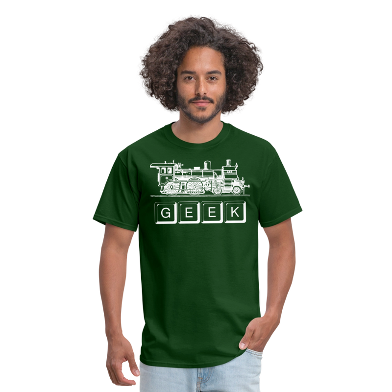 Train Geek - Unisex Classic T-Shirt - forest green
