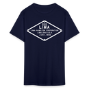 Lima Builder's Plate White Print - Unisex Classic T-Shirt - navy