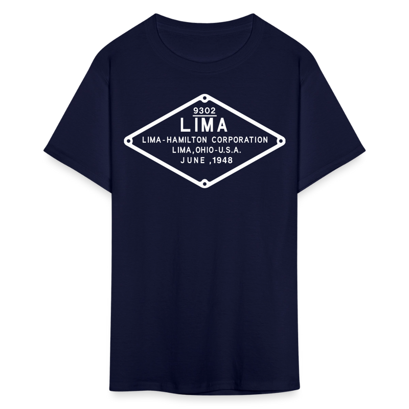 Lima Builder's Plate White Print - Unisex Classic T-Shirt - navy