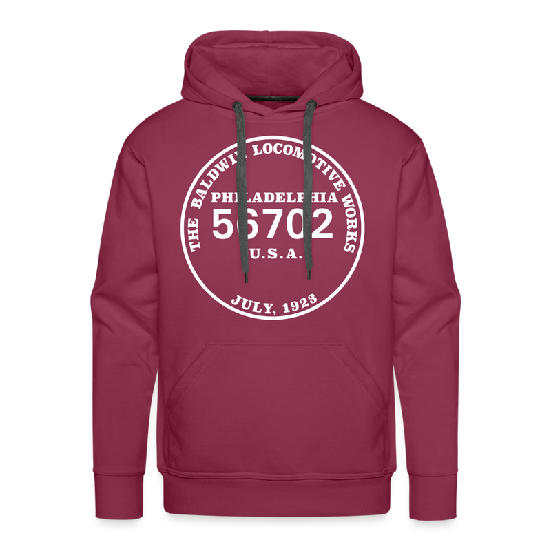 Baldwin Locomotive Works Builder's Plate - Men’s Premium Hoodie - burgundy