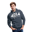 Union Pacific Big Boy 4014 Cab Info Dark - Men’s Premium Hoodie - heather denim