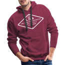 Lima Builder's Plate White Print - Men’s Premium Hoodie - burgundy