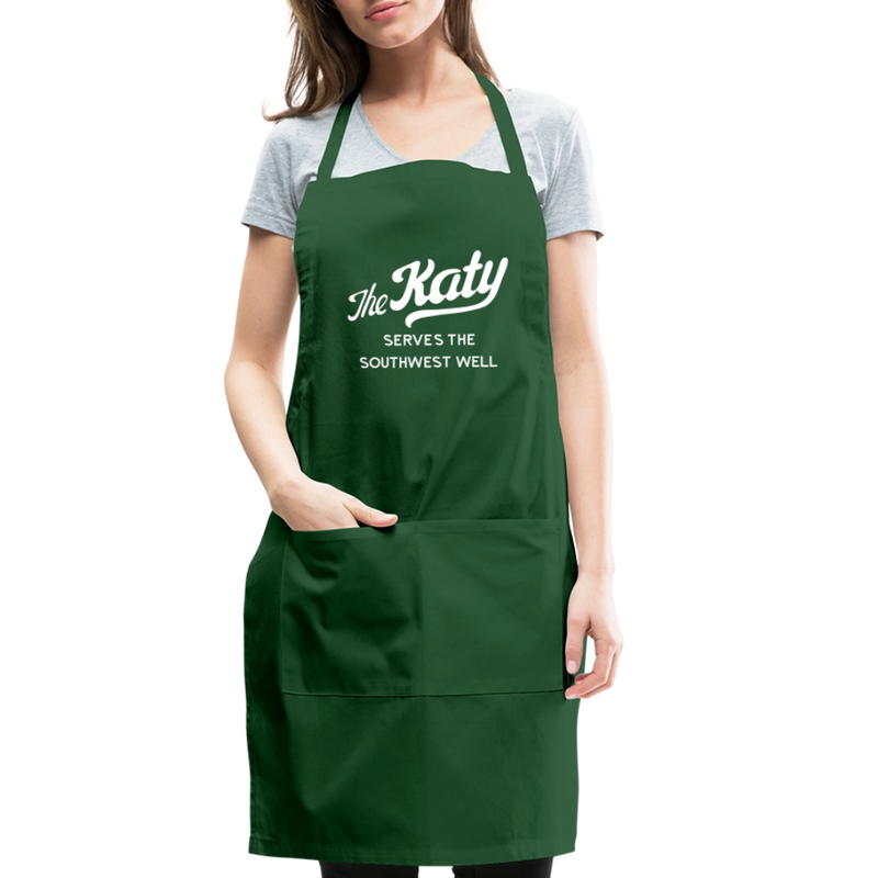 The Katy Serves the Southwest Well - Adjustable Apron - forest green