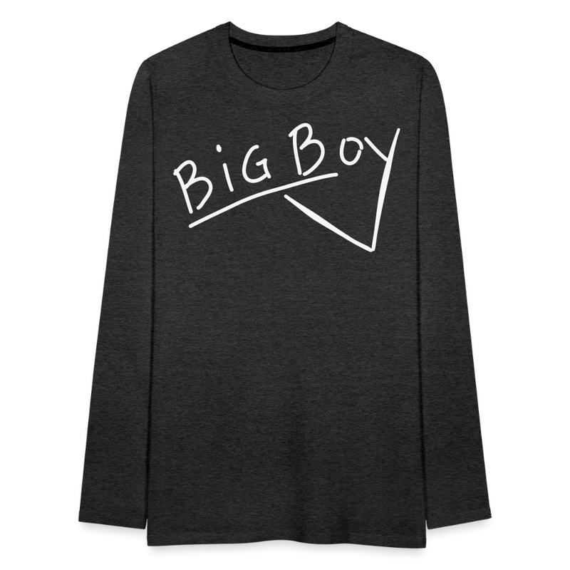 Union Pacific Big Boy Chalk Scrawl - Men's Premium Long Sleeve T-Shirt - charcoal grey