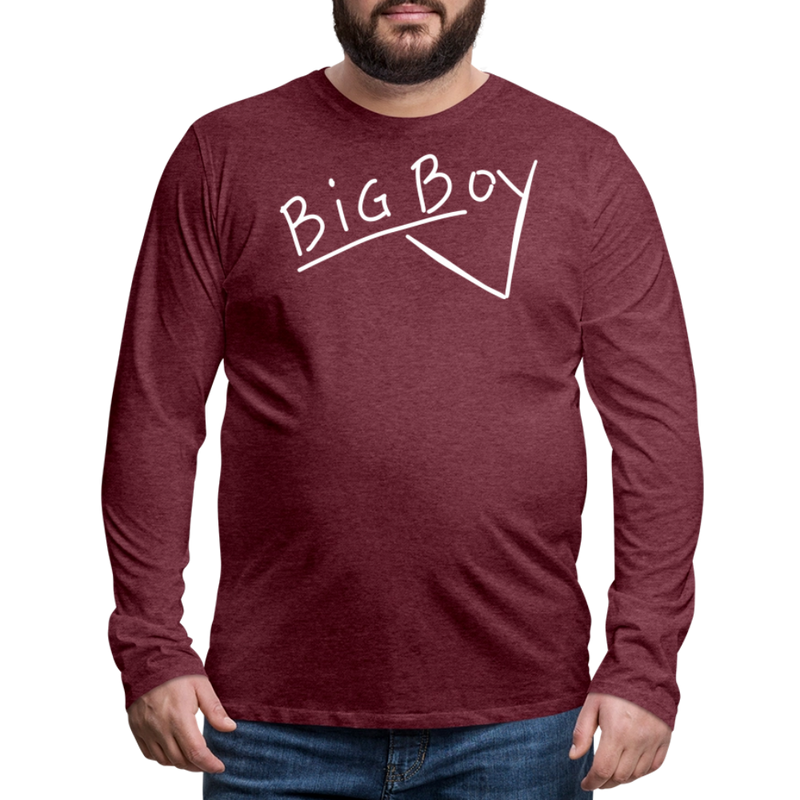 Union Pacific Big Boy Chalk Scrawl - Men's Premium Long Sleeve T-Shirt - heather burgundy