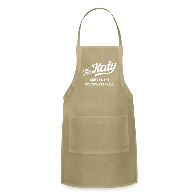 The Katy Serves the Southwest Well - Adjustable Apron - khaki