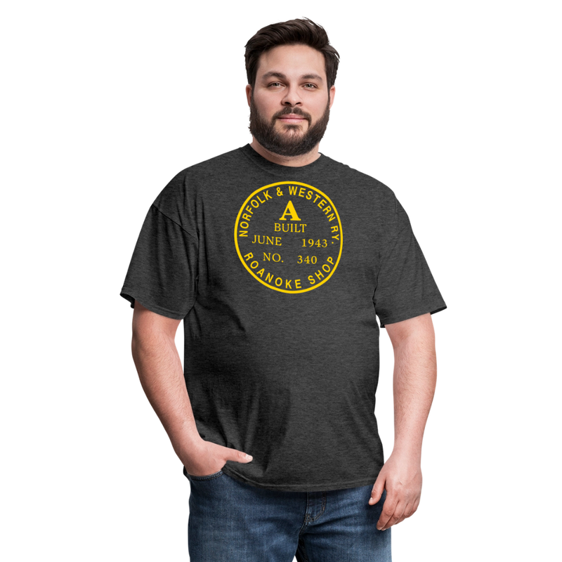 Norfolk & Western Class A Builder's Plate - Unisex Classic T-Shirt - heather black