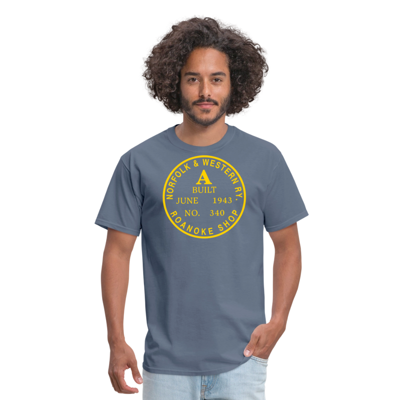Norfolk & Western Class A Builder's Plate - Unisex Classic T-Shirt - denim