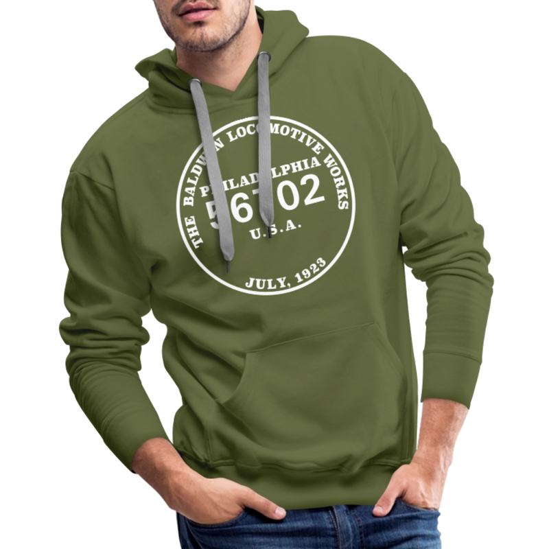 Baldwin Locomotive Works Builder's Plate - Men’s Premium Hoodie - olive green