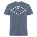 Lima Builder's Plate White Print - Unisex Classic T-Shirt - denim