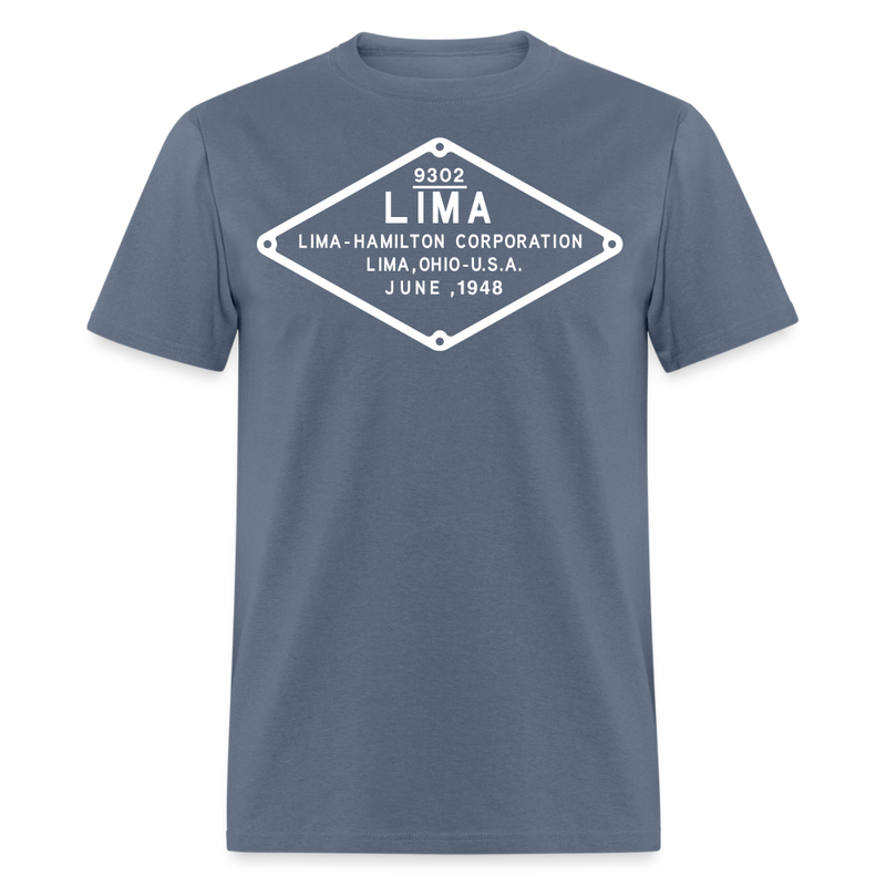 Lima Builder's Plate White Print - Unisex Classic T-Shirt - denim