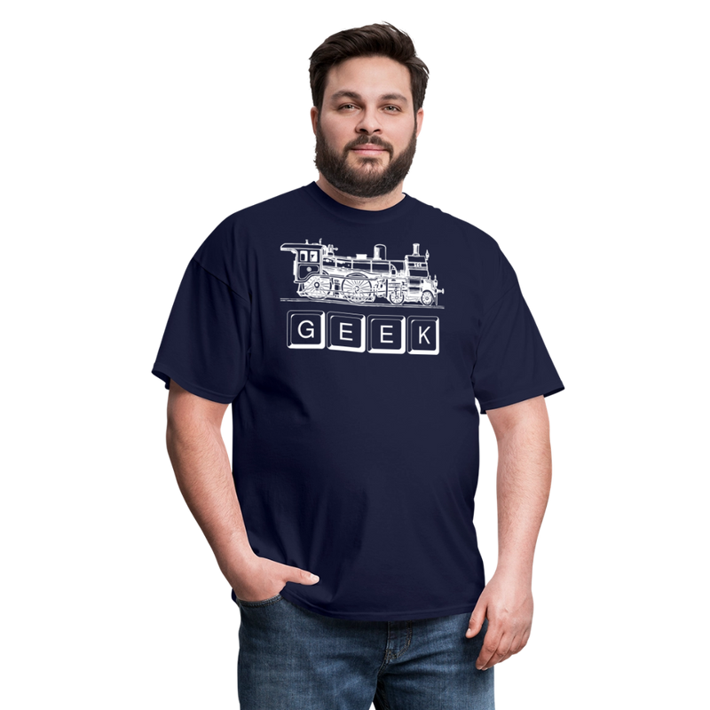 Train Geek - Unisex Classic T-Shirt - navy
