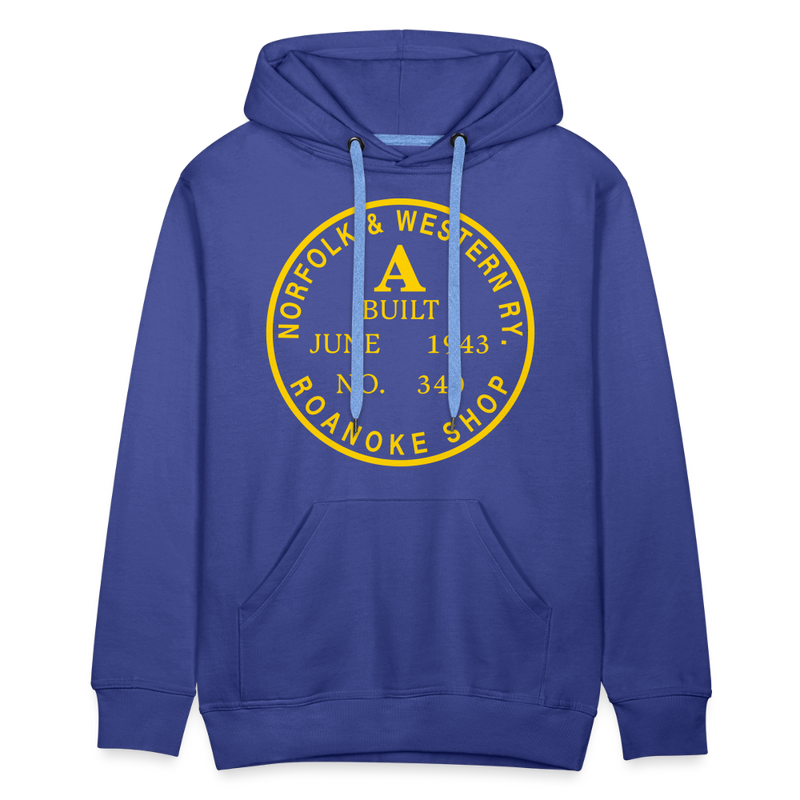 Norfolk & Western Class A Builder's Plate - Men’s Premium Hoodie - royal blue