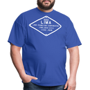 Lima Builder's Plate White Print - Unisex Classic T-Shirt - royal blue
