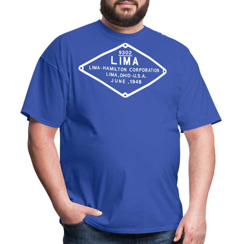 Lima Builder's Plate White Print - Unisex Classic T-Shirt - royal blue