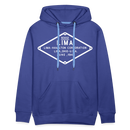 Lima Builder's Plate White Print - Men’s Premium Hoodie - royal blue