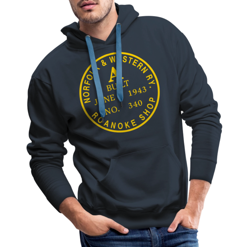 Norfolk & Western Class A Builder's Plate - Men’s Premium Hoodie - navy