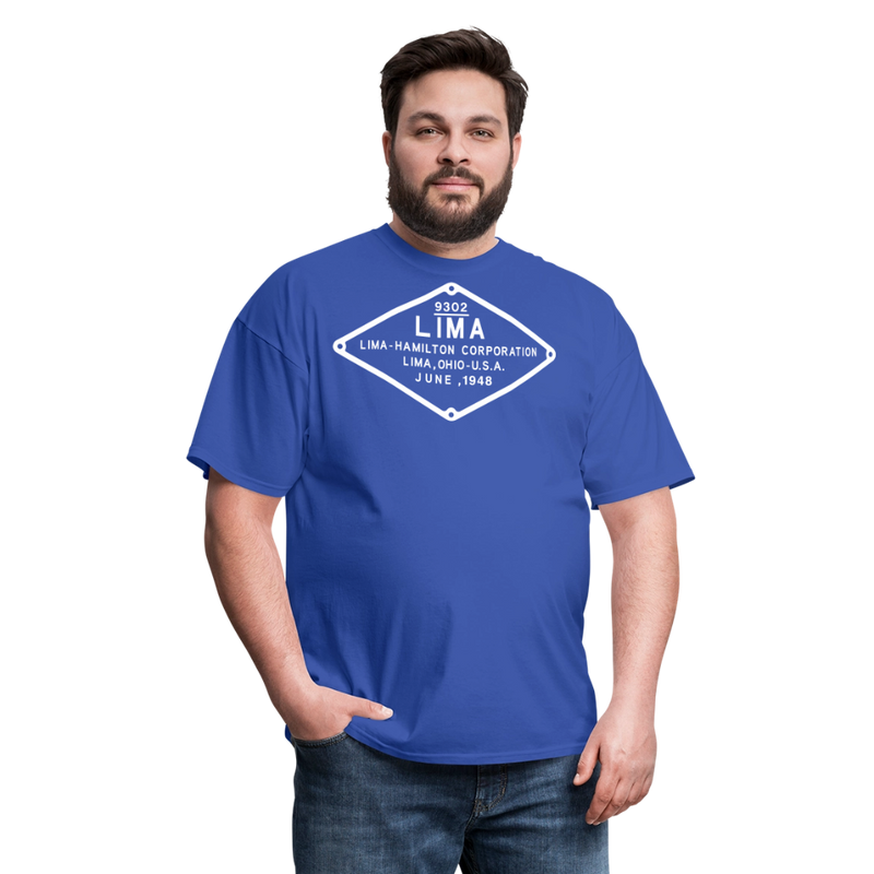 Lima Builder's Plate White Print - Unisex Classic T-Shirt - royal blue