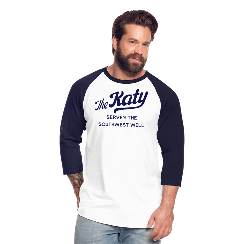 The Katy Serves the Southwest Well - Baseball T-Shirt - white/navy