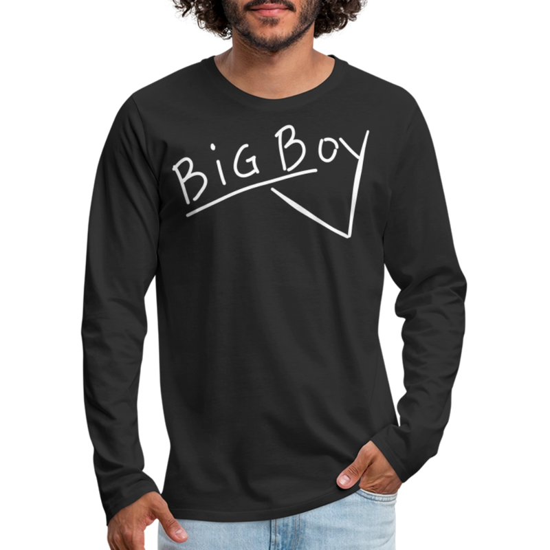 Union Pacific Big Boy Chalk Scrawl - Men's Premium Long Sleeve T-Shirt - black