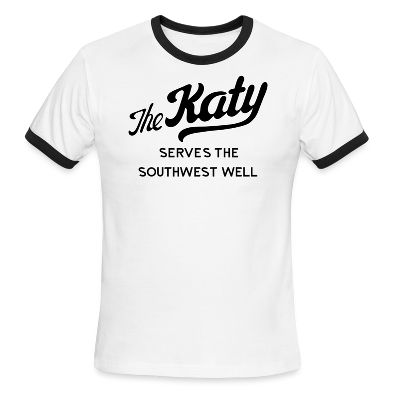 The Katy Serves the Southwest Well - Men's Ringer T-Shirt - white/black