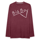Union Pacific Big Boy Chalk Scrawl - Men's Premium Long Sleeve T-Shirt - heather burgundy