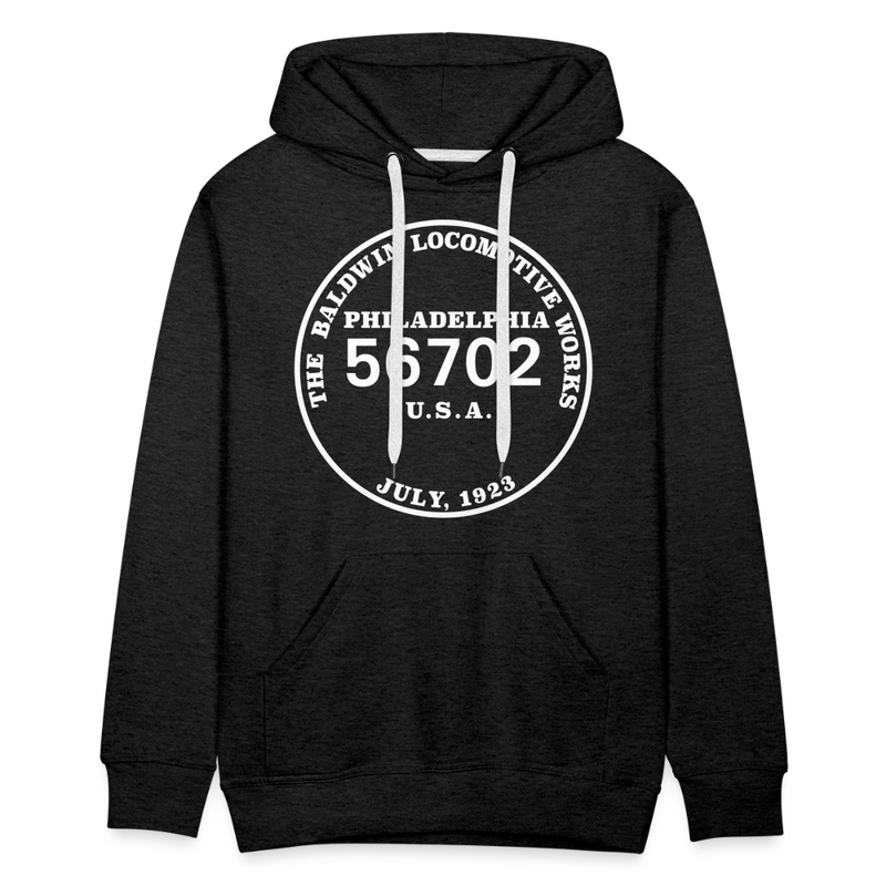 Baldwin Locomotive Works Builder's Plate - Men’s Premium Hoodie - charcoal grey