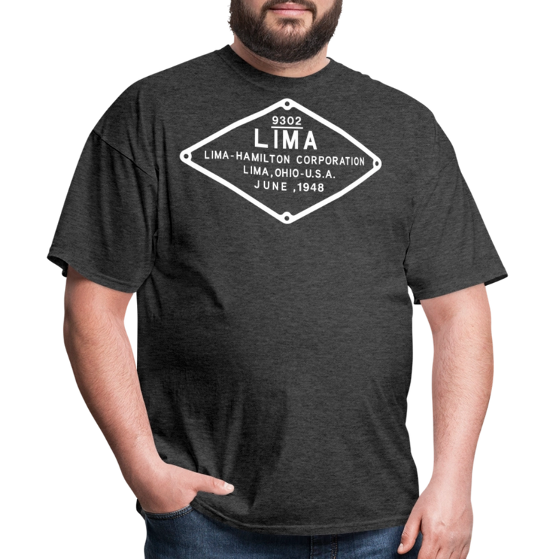 Lima Builder's Plate White Print - Unisex Classic T-Shirt - heather black