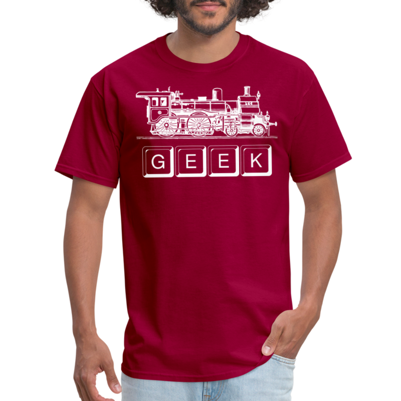 Train Geek - Unisex Classic T-Shirt - dark red
