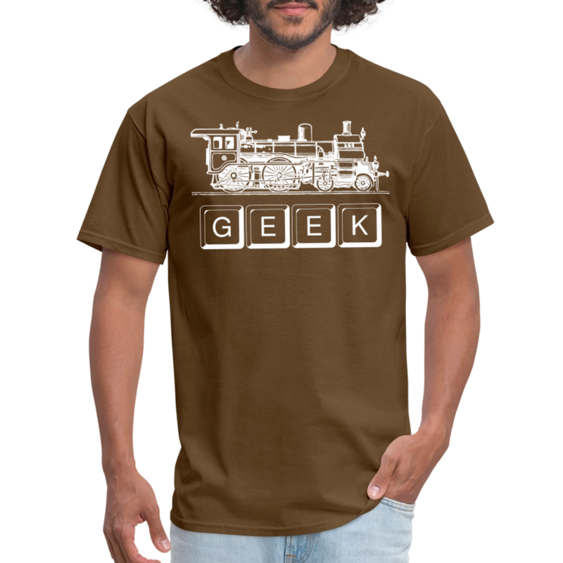 Train Geek - Unisex Classic T-Shirt - brown