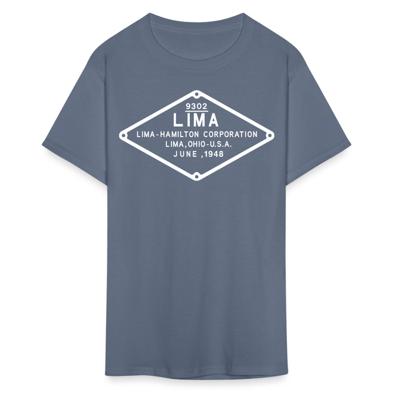 Lima Builder's Plate White Print - Unisex Classic T-Shirt - denim