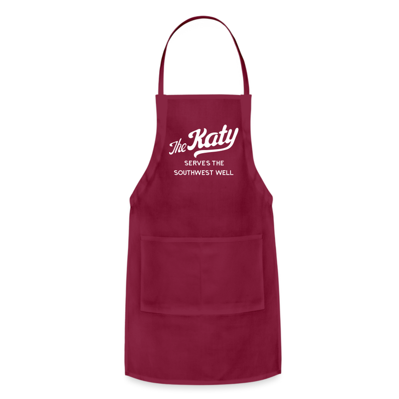 The Katy Serves the Southwest Well - Adjustable Apron - burgundy