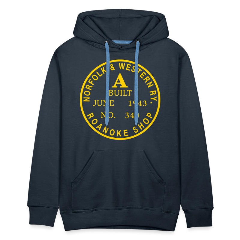 Norfolk & Western Class A Builder's Plate - Men’s Premium Hoodie - navy